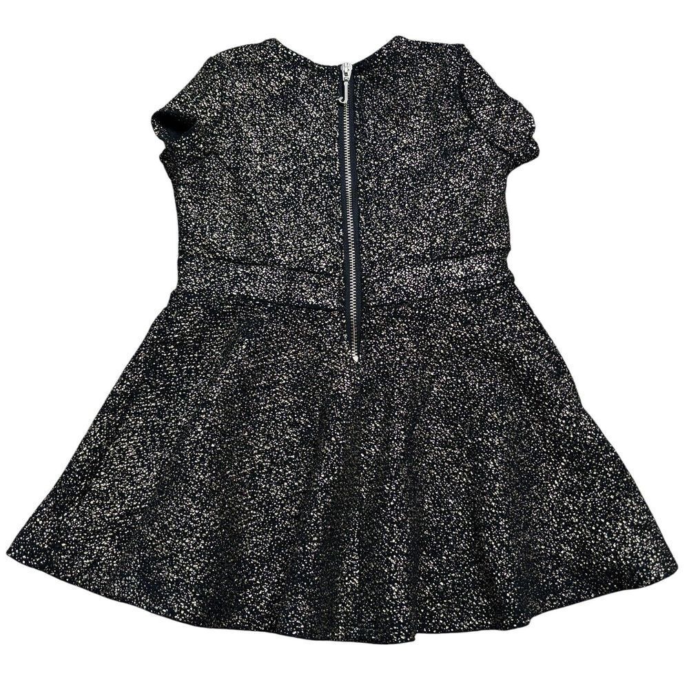 Juicy Couture Toddler Girls Black Gold Sparkle A-Line Dress Short Sleeve Sz 12m - Picture 2 of 10